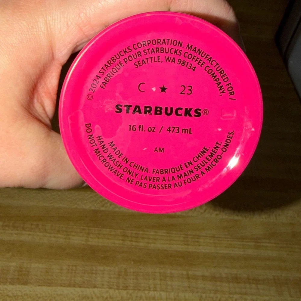 Starbucks Vibrant Pink beautiful tumbler, 16‎ oz, she x this tumbler coffee